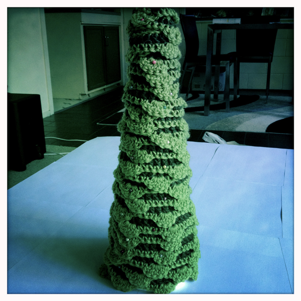 Crocheted Christmas tree - finished product